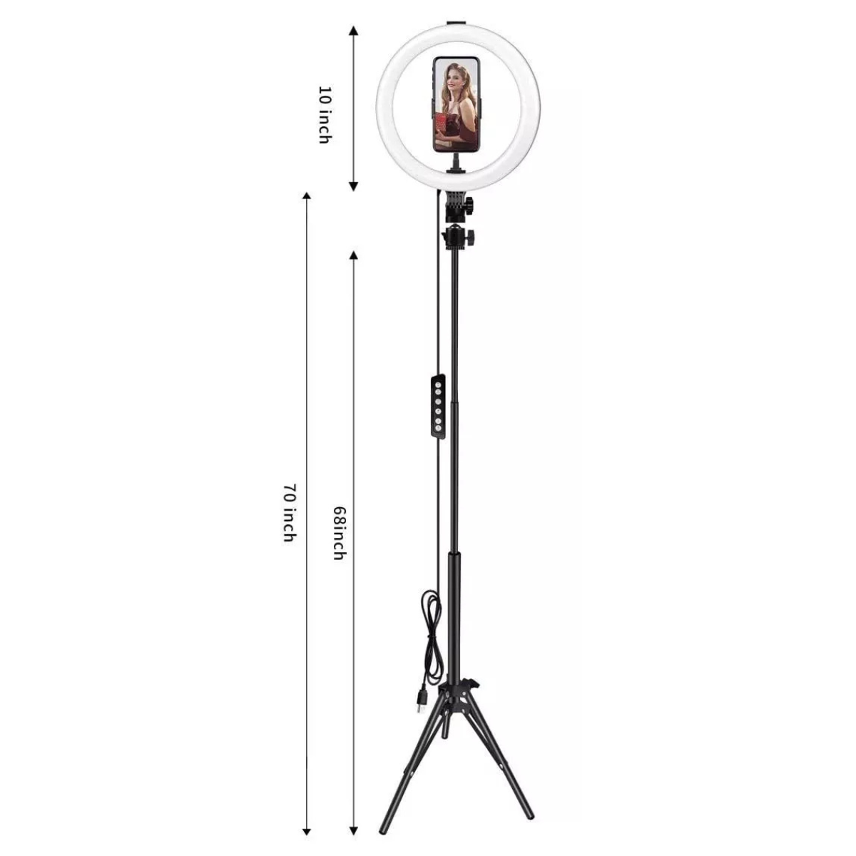 Aro De Luz Led 45 Cm Con Tripode 2.1 M