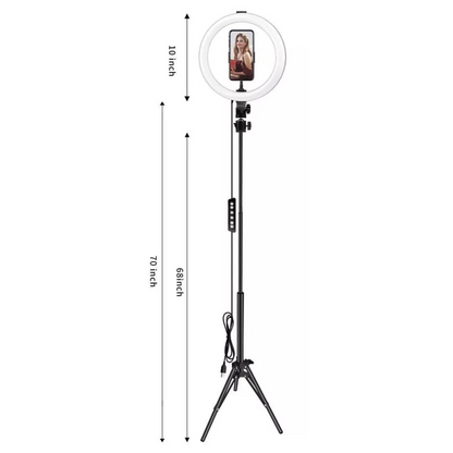 Aro De Luz Led 45 Cm Con Tripode 2.1 M